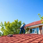 Demonstrating high-quality roofing solutions installation with a professional team at work.