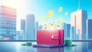 카드깡을 통해 현금화 과정이 드러난 디지털 일러스트 이미지입니다.