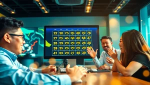 Menggambarkan bandar togel online dengan pemain yang antusias dan teknologi terbaru.