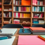 Shop unique and vibrant stationery uk items on a beautifully organized desk.