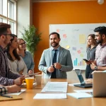 Engaging business coach Los Angeles guiding clients in a collaborative office environment.