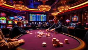 king79 players engaging at a vibrant casino table, showcasing excitement in betting