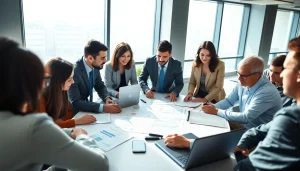 Engaged team collaborating on Acquisition Planning in a bright, modern office setting.