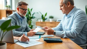 신용카드 현금화 방법 안내하는 재정 상담 장면.