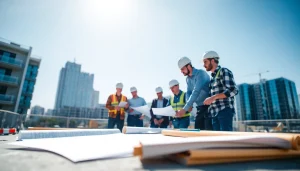 Construction professionals collaborating on a project reflecting the Texas association of builders' community spirit.
