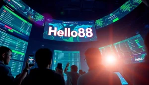 Hello88 online betting platform visualizing excitement and community engagement.