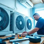 Technician conducting AC repair glendale az in a clean residential environment with advanced tools.