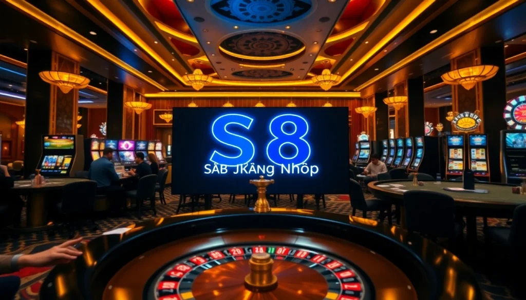 Experience thrilling gambling excitement with the S8 đăng nhập interface at a luxurious casino.