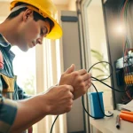 Electrician apprenticeship Hawaii in action, showcasing practical skills in a vibrant setting.