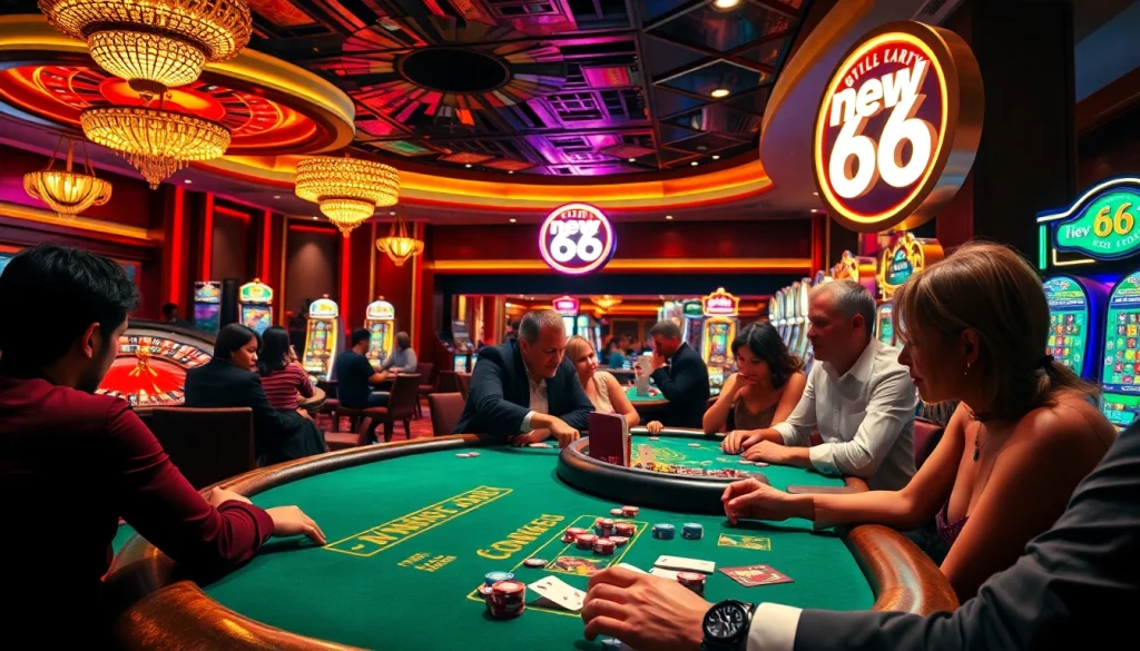 Experience the thrill of high-stakes gaming at new 66 with luxurious casino visuals.
