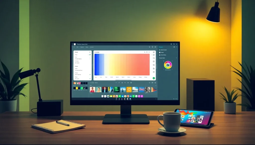 Nano Banana Pro AI image editing tool showcased in a vibrant modern workspace.