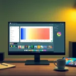 Nano Banana Pro AI image editing tool showcased in a vibrant modern workspace.