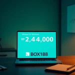 Successful financial transaction celebrating BOX138 with modern workspace.