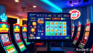 Kode4d online gaming platform featuring vibrant slot games and engaging visuals.