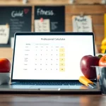 Calculate your macros accurately with this macro calculator in a bright, detailed setup featuring healthy props.