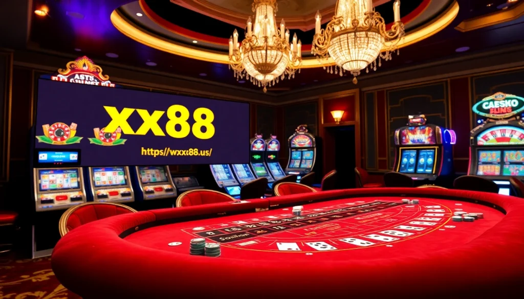 Experience high-stakes excitement at https://xx88.us/ with lavish casino tables and vibrant gaming elements.
