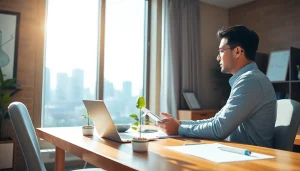 카드깡 관련 상담을 받는 고객의 모습, 전문적인 분위기