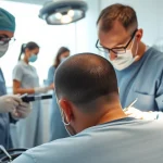 Witness a hair transplant uk procedure in a modern clinic with focused professionals and advanced equipment.