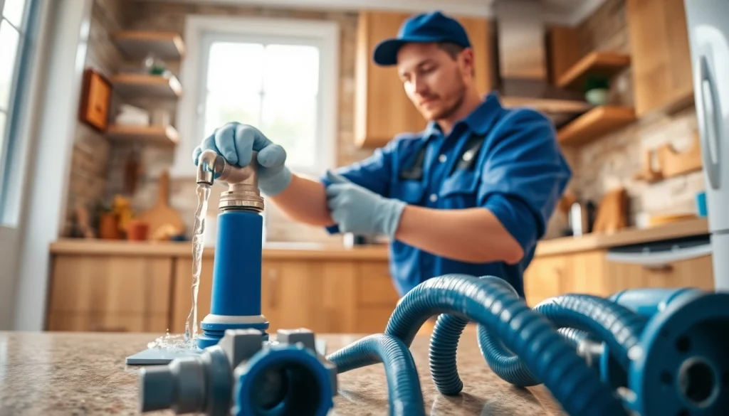 Fixing a leak with expert service from https://speedyservicestoday.com.au in a modern kitchen setting.