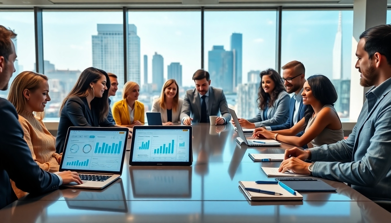 Team collaborating on Digital Loan Origination Software solutions in a modern business setting.