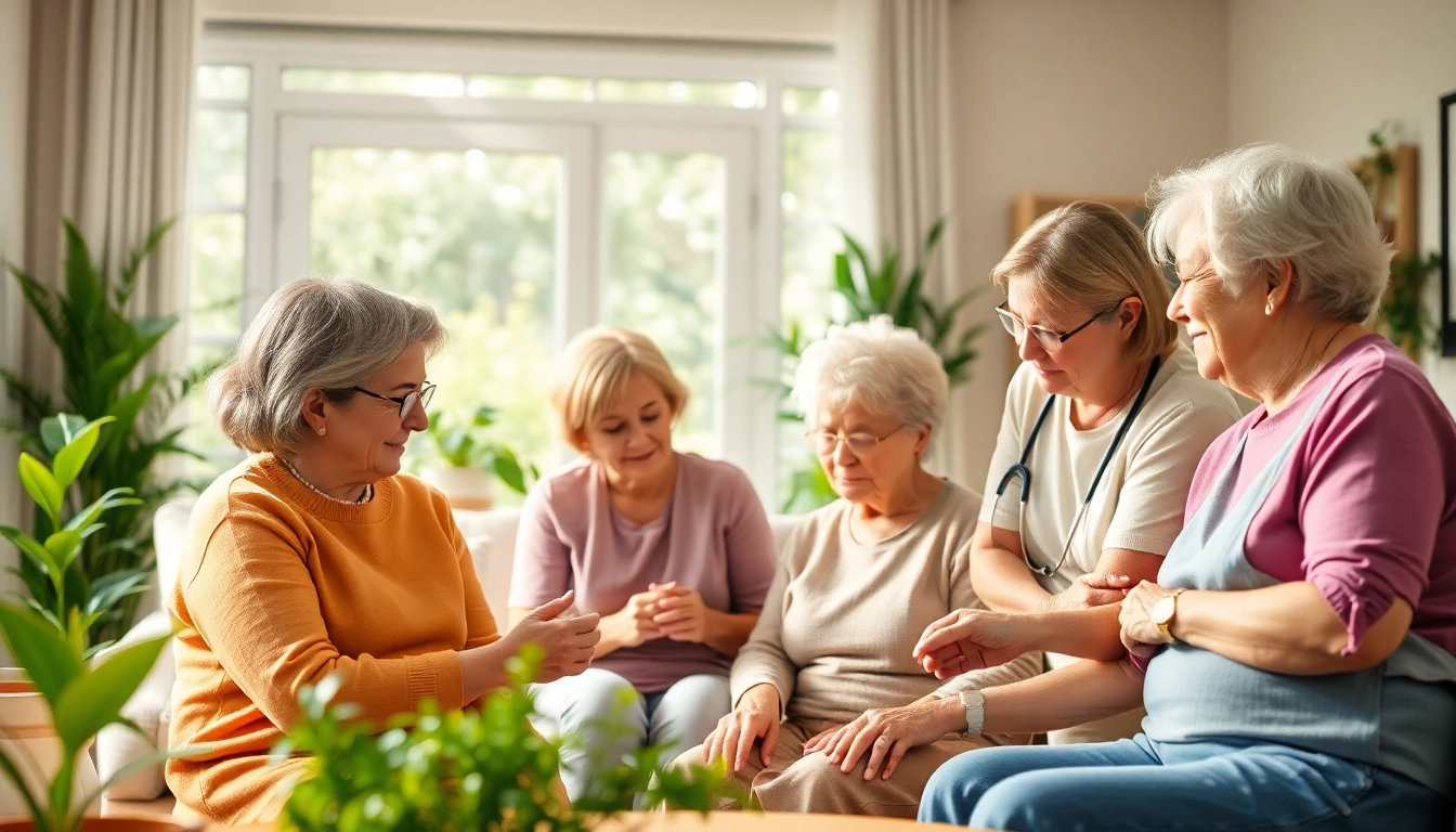 Senior caregivers austin tx assisting elderly clients in a warm home environment.