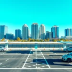 Easily accessible vrr parking in a modern facility with clear signage.