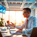 Find competitor customer list through clear analysis in a modern office environment.