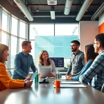 Boost visibility with expert edmonton seo strategies in a vibrant office environment.