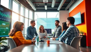 Boost visibility with expert edmonton seo strategies in a vibrant office environment.