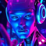 Engaging NSFW character AI in a dynamic virtual environment with vibrant colors.