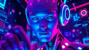 Engaging NSFW character AI in a dynamic virtual environment with vibrant colors.