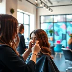 Transform your look with expert hairstylist bucuresti in a vibrant salon setting.