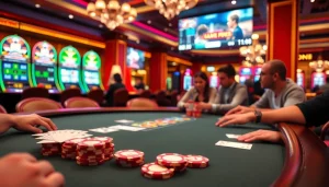 Experience the excitement of online gambling at https://febet8.com with engaging poker action and vibrant casino ambiance.