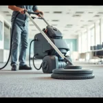 Enhance your space with expert commercial carpet cleaning services in a bright office setting.