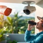 Cámaras Dahua instaladas en un entorno doméstico seguro en Guanacaste, que muestran tecnología confiable para la vigilancia.