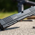 Inspecting the glock 19 gen 3 oem slide reveals its precision engineering and durable design.