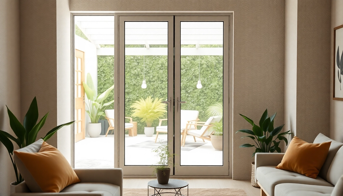 Stylish moskitiery na drzwi balkonowe w nowoczesnym wnętrzu, idealne do ochrony przed owadami.