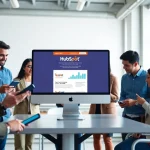 Engaging professionals discuss strategies for HubSpot marketing email effectiveness.