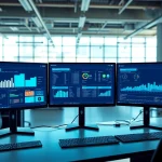 Enhance ai enterprise search capabilities with a professional office setup and modern interface.