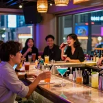 Socializing at 상봉동 한국관나이트 showcasing vibrant nightlife.