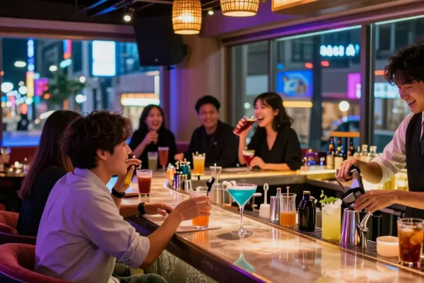 Socializing at 상봉동 한국관나이트 showcasing vibrant nightlife.