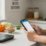 Healthy meal prep with the best macro tracker app in a bright kitchen.